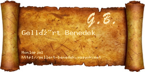 Gellért Benedek névjegykártya
