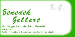 benedek gellert business card