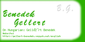 benedek gellert business card